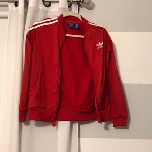 Cool red adidas track jacket